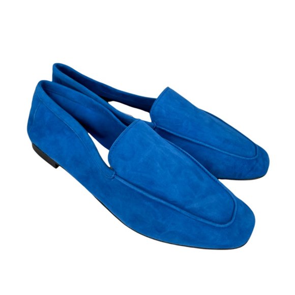 Andrea Carrano Mare Loafers Suede Turquoise Blue NWB - Picture 2 of 6